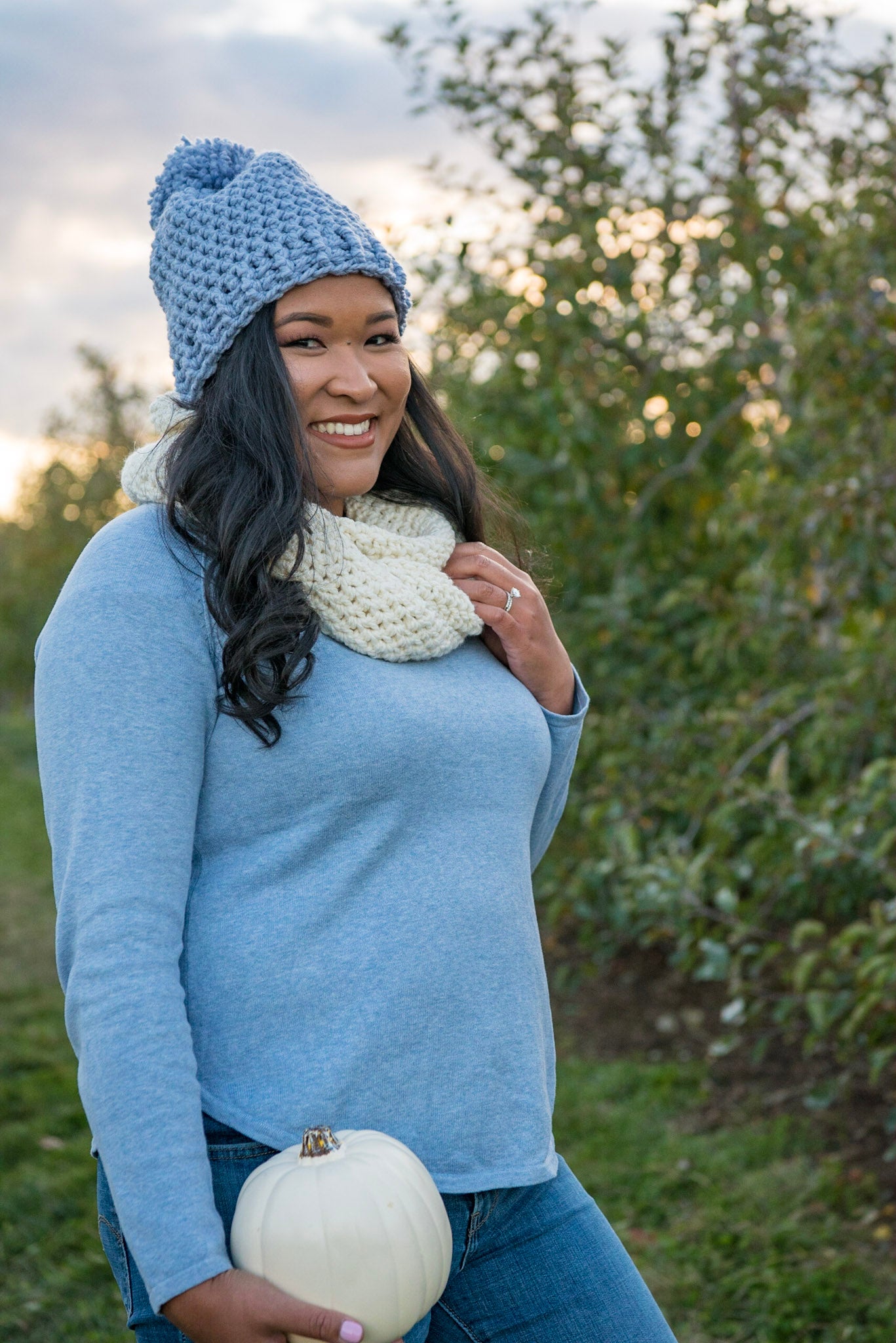 The Willows Infinity Scarf in Cream