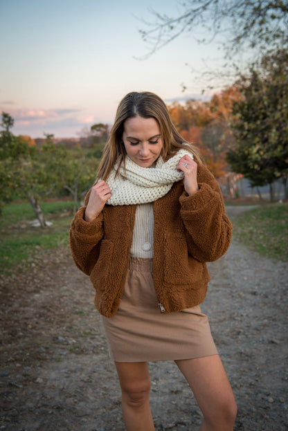 The Willows Infinity Scarf in Cream