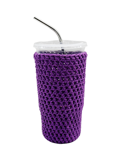 Purple Iced Coffee Cozy