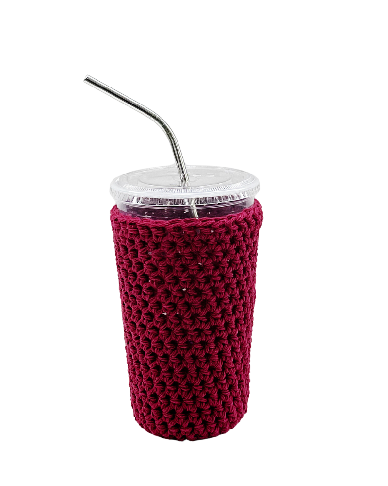 Ruby Red Iced Coffee Cozy